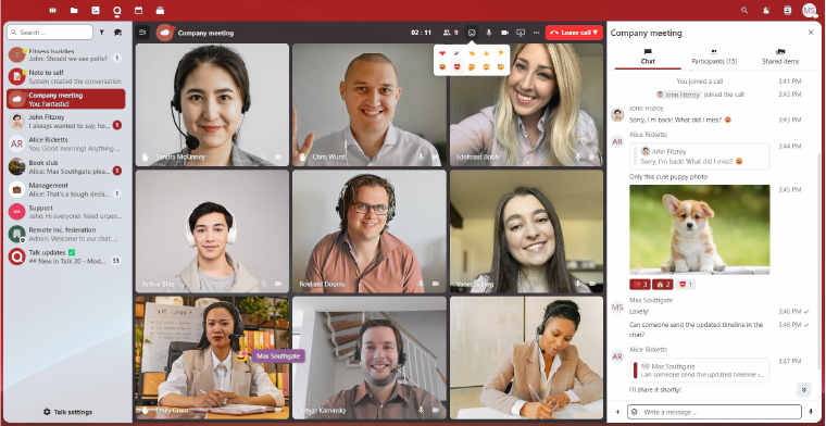 Stay connected with chat and live conversations